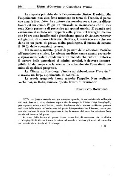 Rivista di ostetricia e ginecologia pratica organo della Societa siciliana di ostetricia e ginecologia