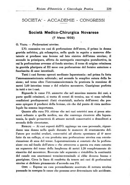 Rivista di ostetricia e ginecologia pratica organo della Societa siciliana di ostetricia e ginecologia