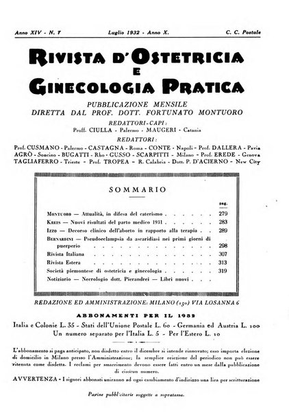 Rivista di ostetricia e ginecologia pratica organo della Societa siciliana di ostetricia e ginecologia