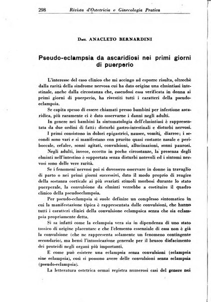 Rivista di ostetricia e ginecologia pratica organo della Societa siciliana di ostetricia e ginecologia