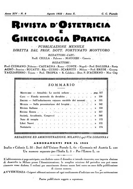 Rivista di ostetricia e ginecologia pratica organo della Societa siciliana di ostetricia e ginecologia