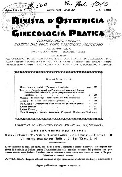 Rivista di ostetricia e ginecologia pratica organo della Societa siciliana di ostetricia e ginecologia