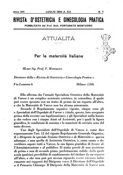 Rivista di ostetricia e ginecologia pratica organo della Societa siciliana di ostetricia e ginecologia