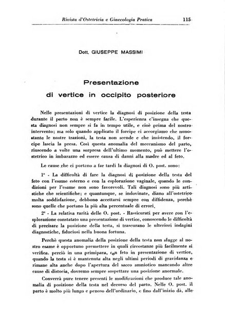 Rivista di ostetricia e ginecologia pratica organo della Societa siciliana di ostetricia e ginecologia