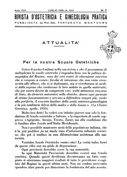 Rivista di ostetricia e ginecologia pratica organo della Societa siciliana di ostetricia e ginecologia