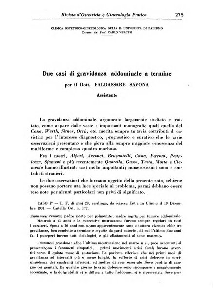 Rivista di ostetricia e ginecologia pratica organo della Societa siciliana di ostetricia e ginecologia