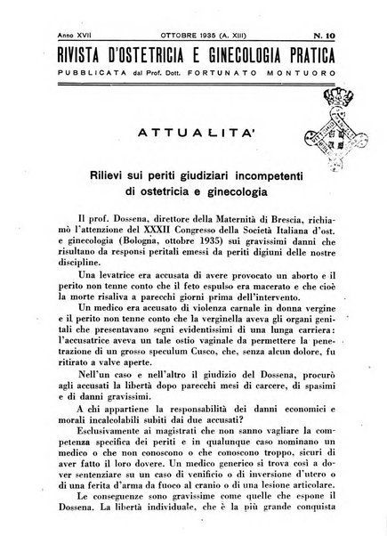 Rivista di ostetricia e ginecologia pratica organo della Societa siciliana di ostetricia e ginecologia