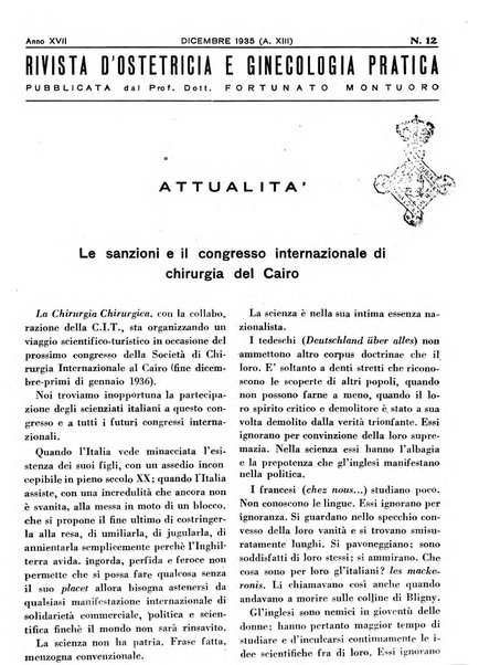 Rivista di ostetricia e ginecologia pratica organo della Societa siciliana di ostetricia e ginecologia