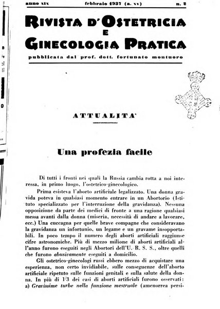 Rivista di ostetricia e ginecologia pratica organo della Societa siciliana di ostetricia e ginecologia