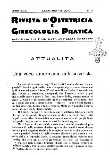 Rivista di ostetricia e ginecologia pratica organo della Societa siciliana di ostetricia e ginecologia