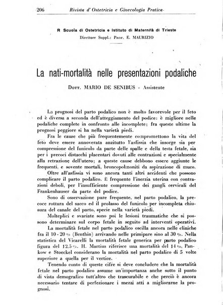 Rivista di ostetricia e ginecologia pratica organo della Societa siciliana di ostetricia e ginecologia