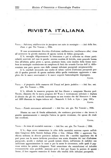 Rivista di ostetricia e ginecologia pratica organo della Societa siciliana di ostetricia e ginecologia