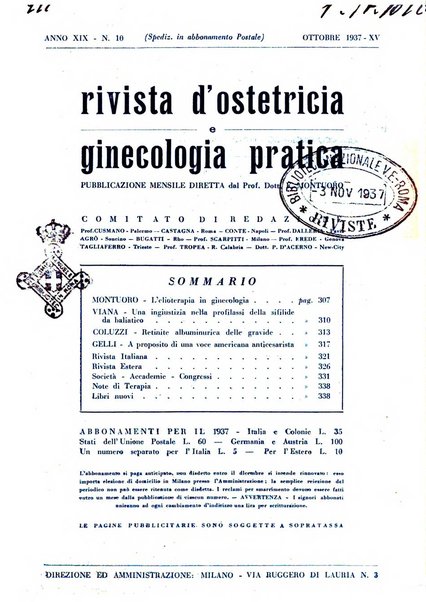 Rivista di ostetricia e ginecologia pratica organo della Societa siciliana di ostetricia e ginecologia