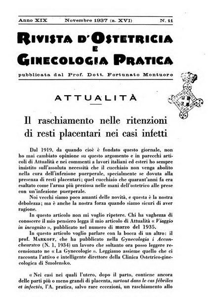 Rivista di ostetricia e ginecologia pratica organo della Societa siciliana di ostetricia e ginecologia