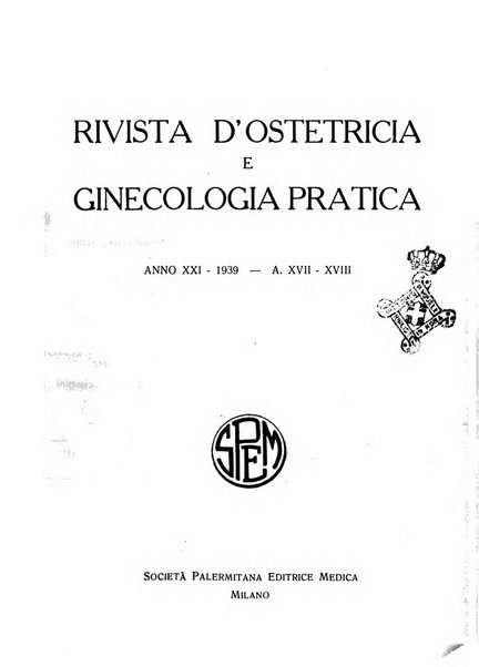 Rivista di ostetricia e ginecologia pratica organo della Societa siciliana di ostetricia e ginecologia