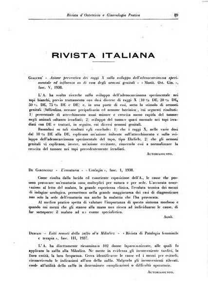 Rivista di ostetricia e ginecologia pratica organo della Societa siciliana di ostetricia e ginecologia