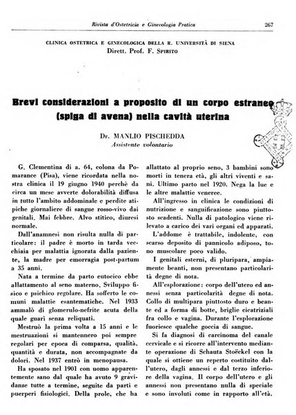 Rivista di ostetricia e ginecologia pratica organo della Societa siciliana di ostetricia e ginecologia