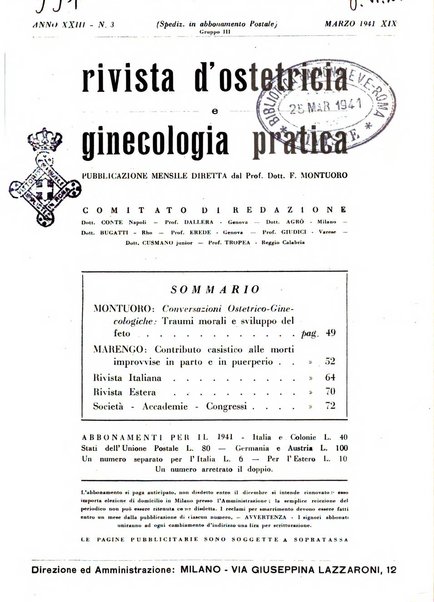 Rivista di ostetricia e ginecologia pratica organo della Societa siciliana di ostetricia e ginecologia