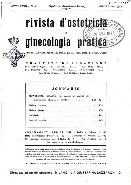 Rivista di ostetricia e ginecologia pratica organo della Societa siciliana di ostetricia e ginecologia