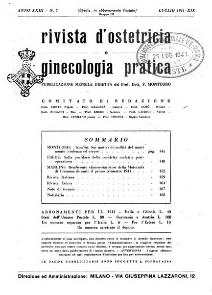 Rivista di ostetricia e ginecologia pratica organo della Societa siciliana di ostetricia e ginecologia