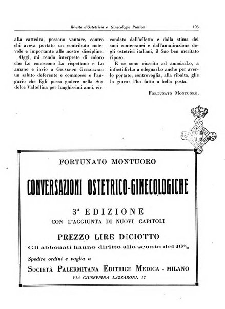 Rivista di ostetricia e ginecologia pratica organo della Societa siciliana di ostetricia e ginecologia