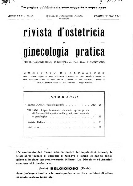 Rivista di ostetricia e ginecologia pratica organo della Societa siciliana di ostetricia e ginecologia