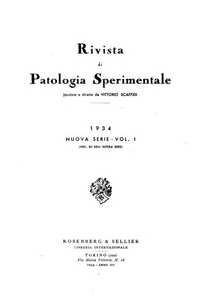 Rivista di patologia sperimentale