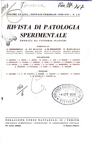 Rivista di patologia sperimentale