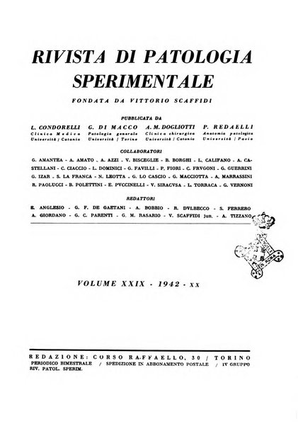 Rivista di patologia sperimentale