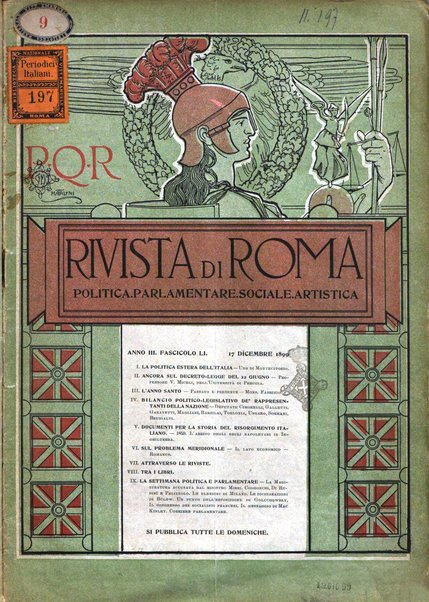 Rivista di Roma politica, parlamentare, sociale, artistica