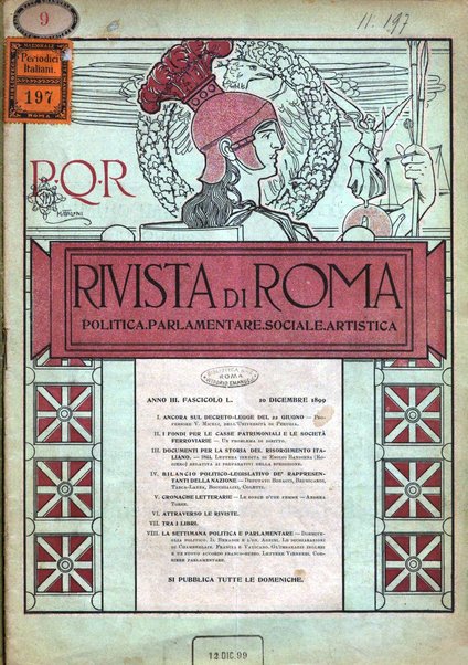 Rivista di Roma politica, parlamentare, sociale, artistica