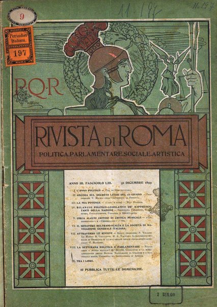 Rivista di Roma politica, parlamentare, sociale, artistica