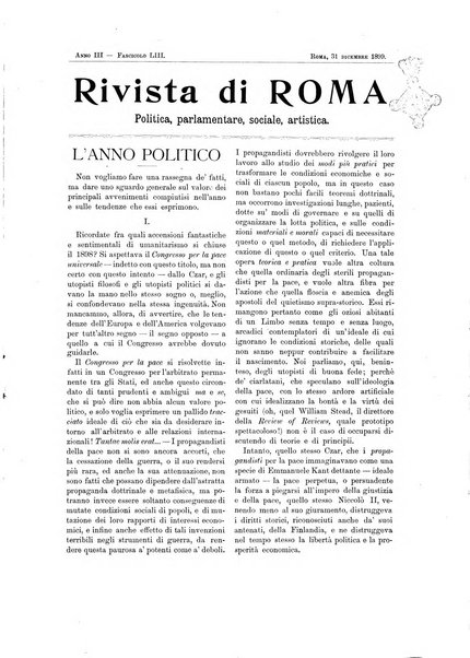 Rivista di Roma politica, parlamentare, sociale, artistica