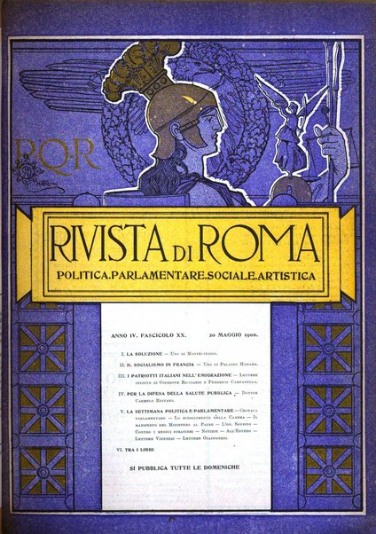 Rivista di Roma politica, parlamentare, sociale, artistica