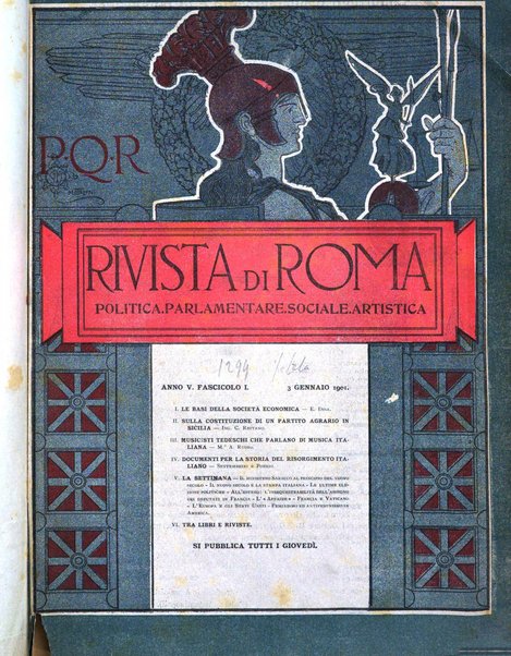 Rivista di Roma politica, parlamentare, sociale, artistica