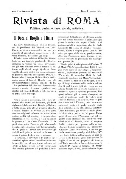 Rivista di Roma politica, parlamentare, sociale, artistica