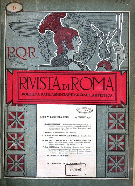 Rivista di Roma politica, parlamentare, sociale, artistica