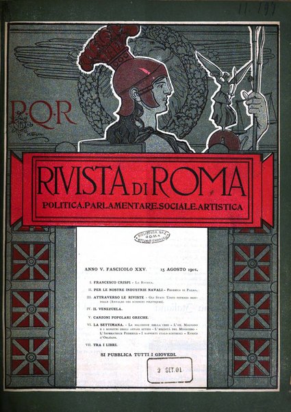 Rivista di Roma politica, parlamentare, sociale, artistica