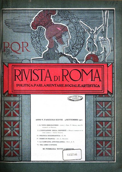 Rivista di Roma politica, parlamentare, sociale, artistica