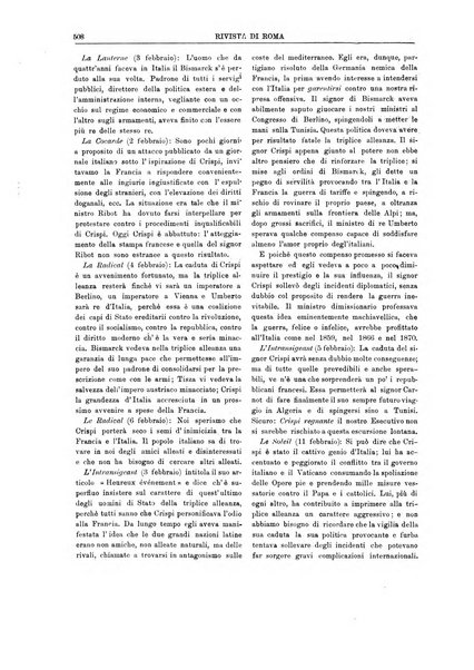 Rivista di Roma politica, parlamentare, sociale, artistica