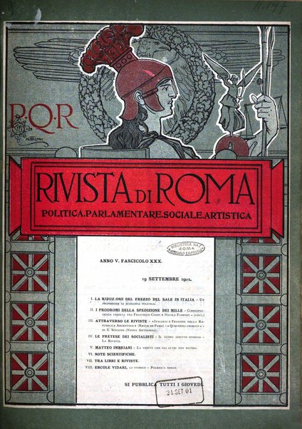 Rivista di Roma politica, parlamentare, sociale, artistica