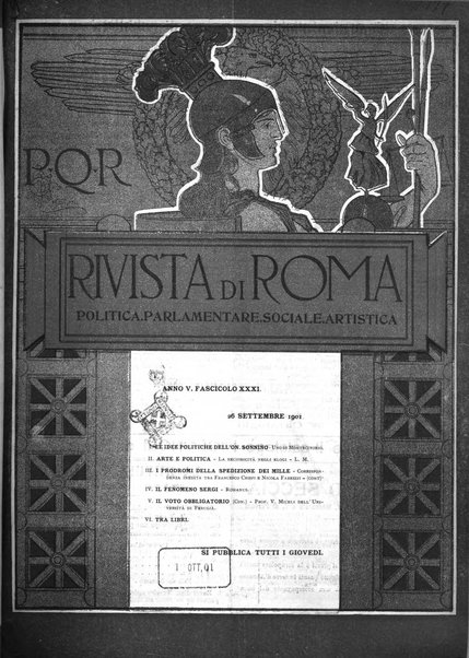 Rivista di Roma politica, parlamentare, sociale, artistica