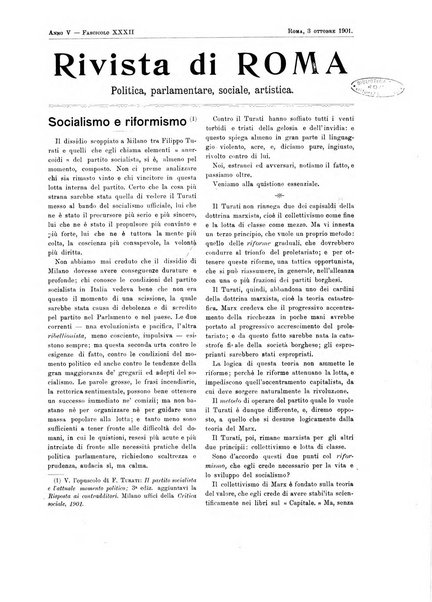 Rivista di Roma politica, parlamentare, sociale, artistica