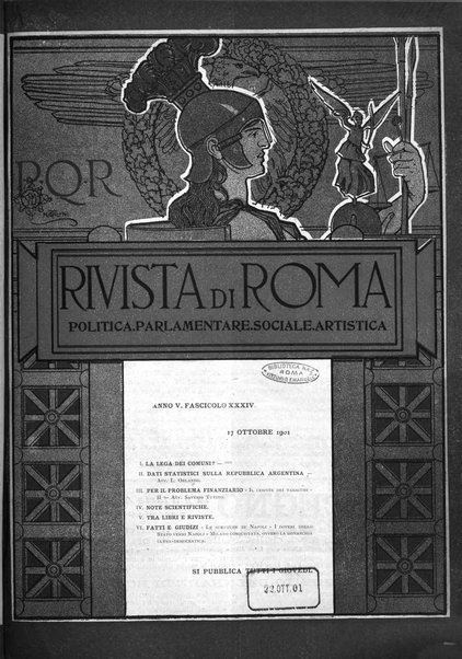 Rivista di Roma politica, parlamentare, sociale, artistica