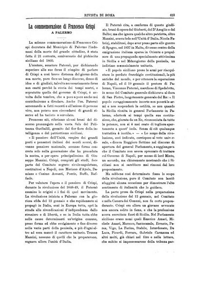 Rivista di Roma politica, parlamentare, sociale, artistica