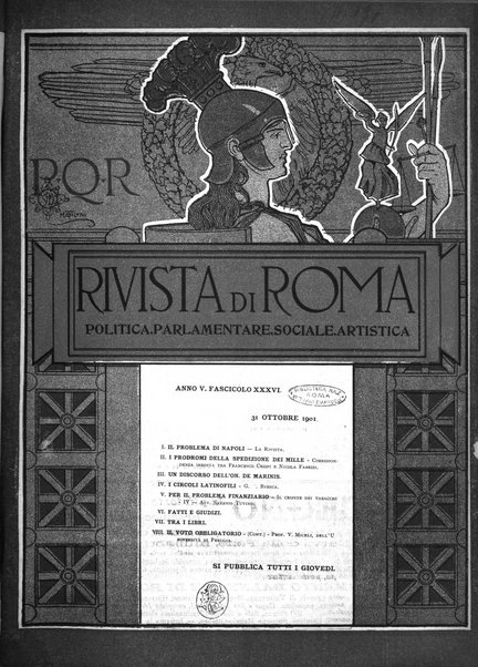 Rivista di Roma politica, parlamentare, sociale, artistica