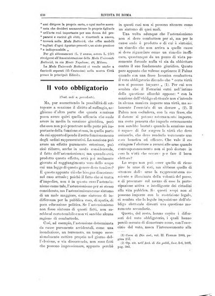 Rivista di Roma politica, parlamentare, sociale, artistica