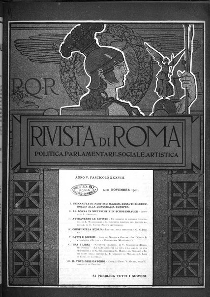 Rivista di Roma politica, parlamentare, sociale, artistica