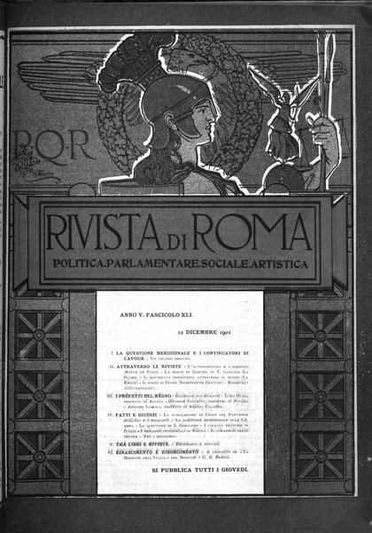 Rivista di Roma politica, parlamentare, sociale, artistica