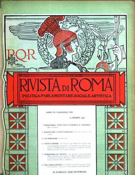 Rivista di Roma politica, parlamentare, sociale, artistica